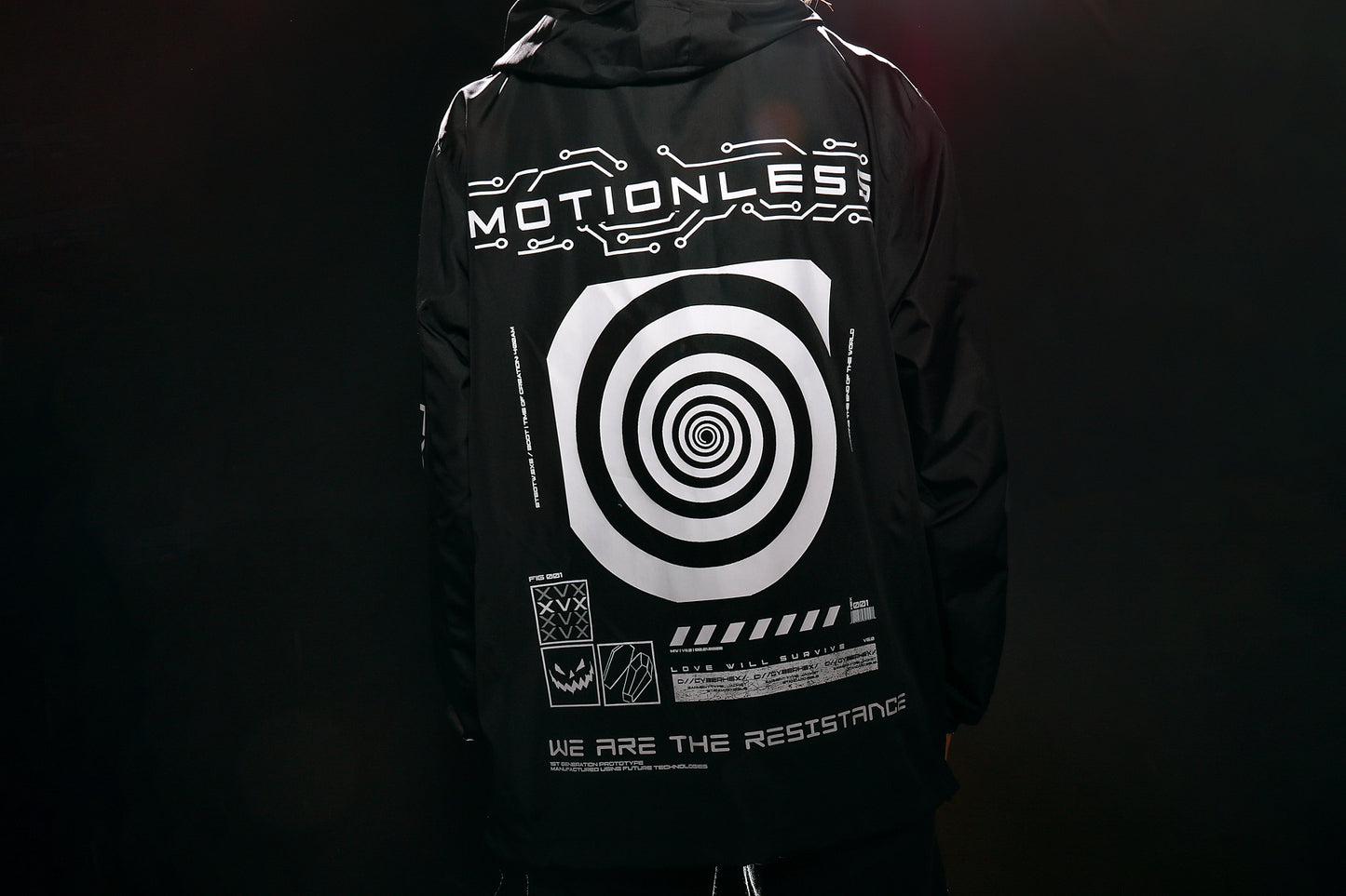 Cyberhex Windbreaker Jacket (Black)