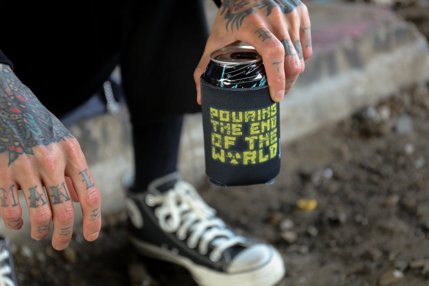 Pouring The End Of The World Koozie