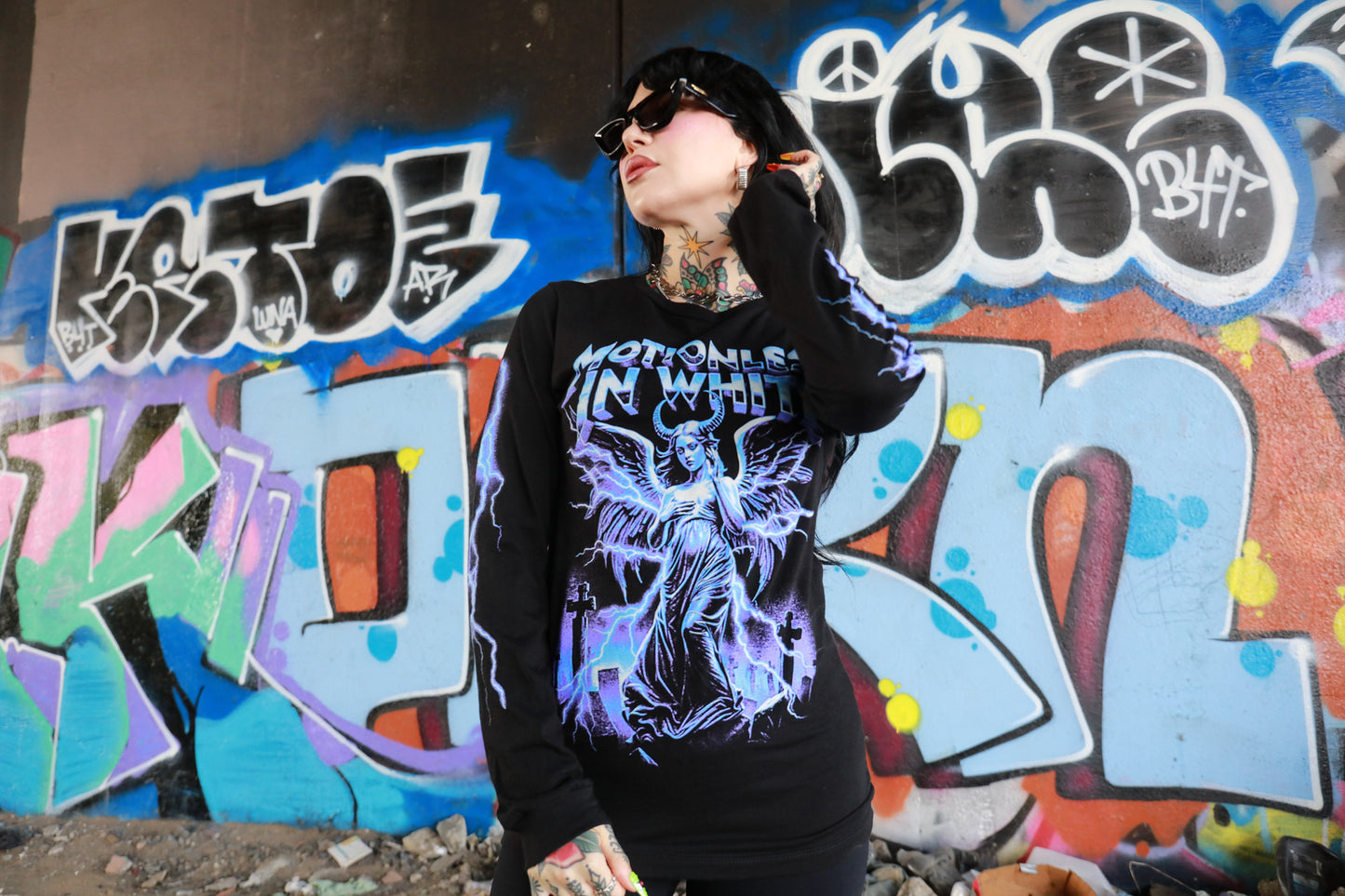 Lightning Long Sleeve Tee (Black)