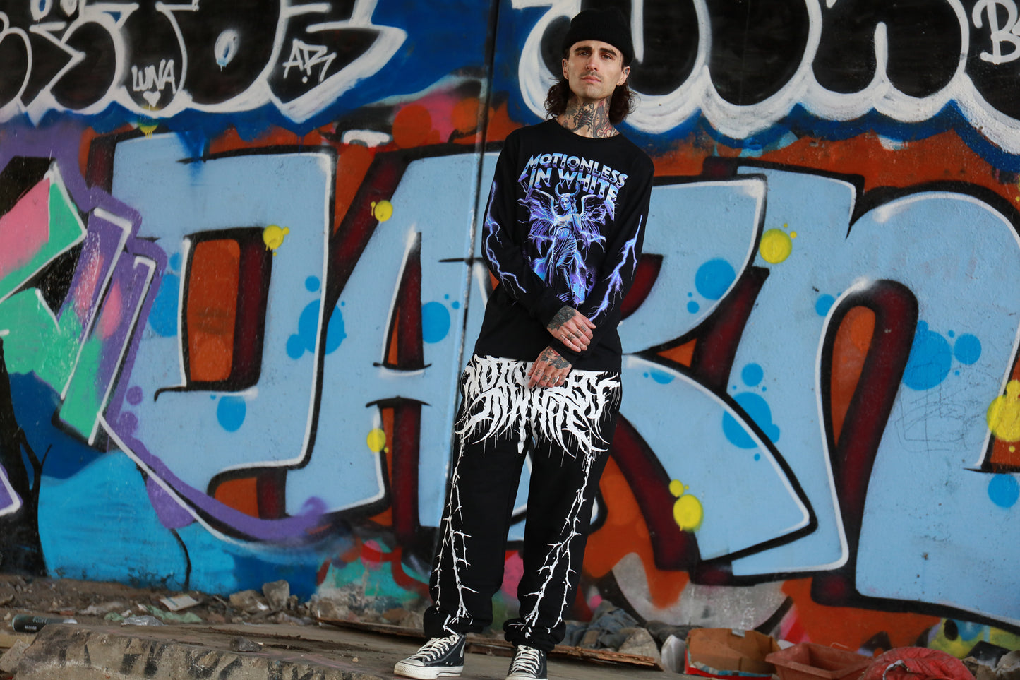 Lightning Long Sleeve Tee (Black)