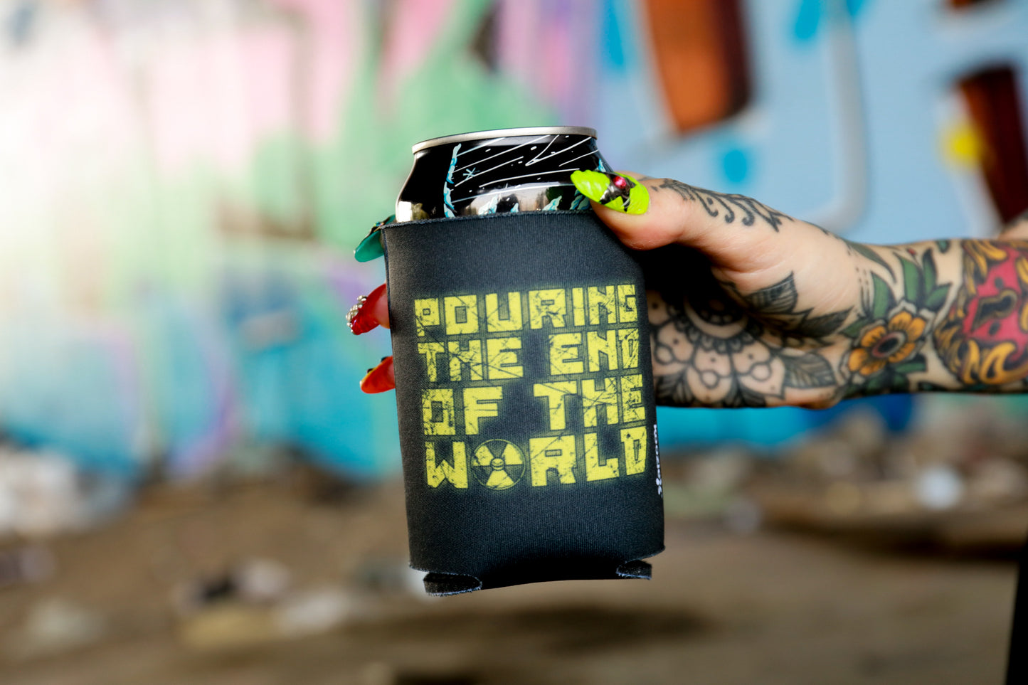 Pouring The End Of The World Koozie