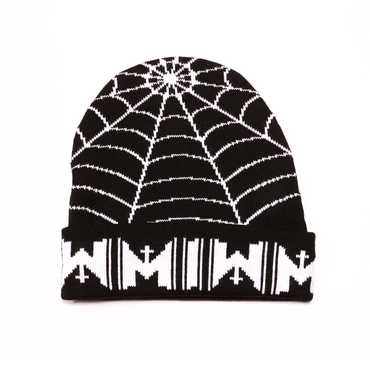 Spiderweb Knit Beanie (Black)