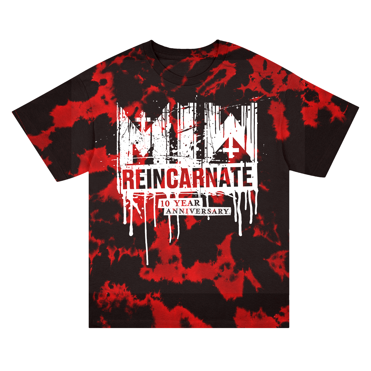 Reincarnate 10 Year Drip Logo T-Shirt (Dye)