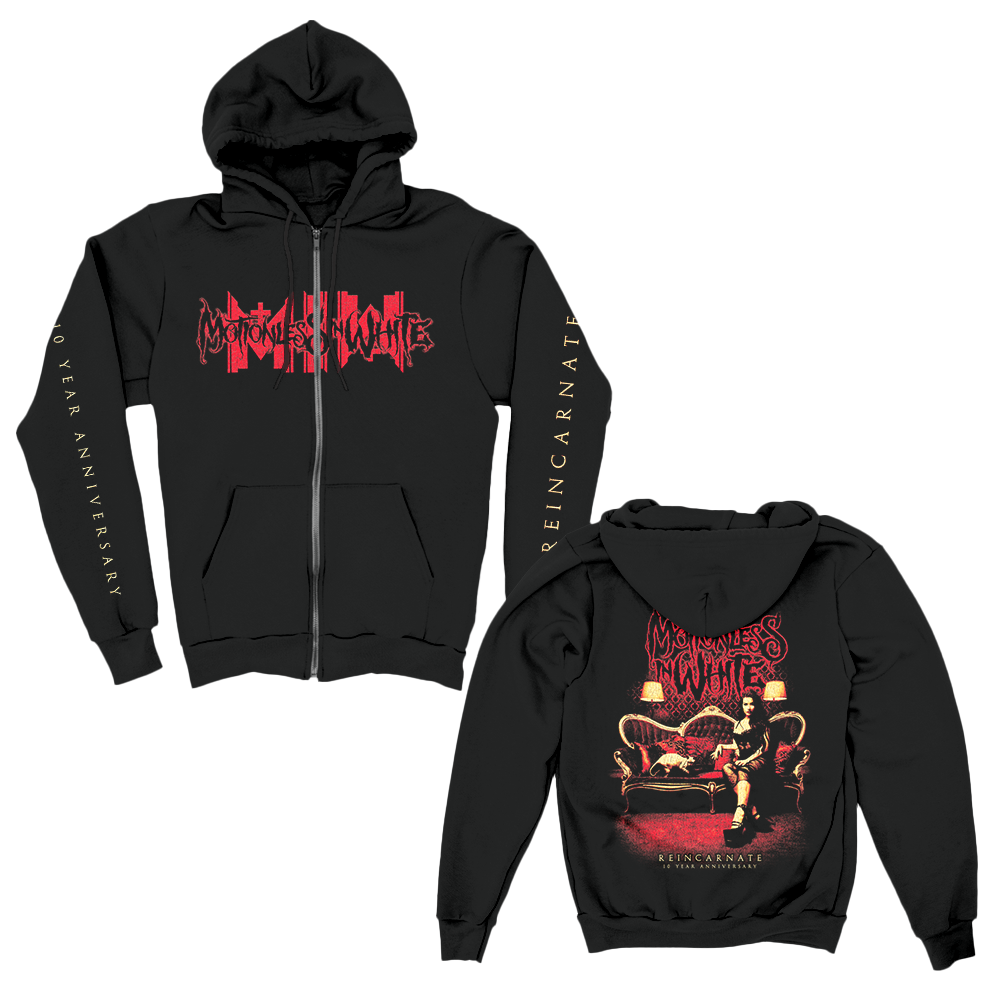 Reincarnate 10 Year Zip Up Hoodie Black