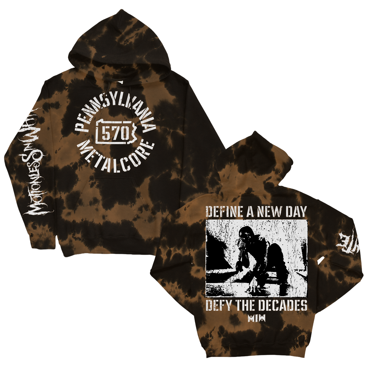 スウェット DRKSHDW sweat bleach vomit size S PA Metalcore Pullover Hoodie (Bleach Dye) – Motionless In White