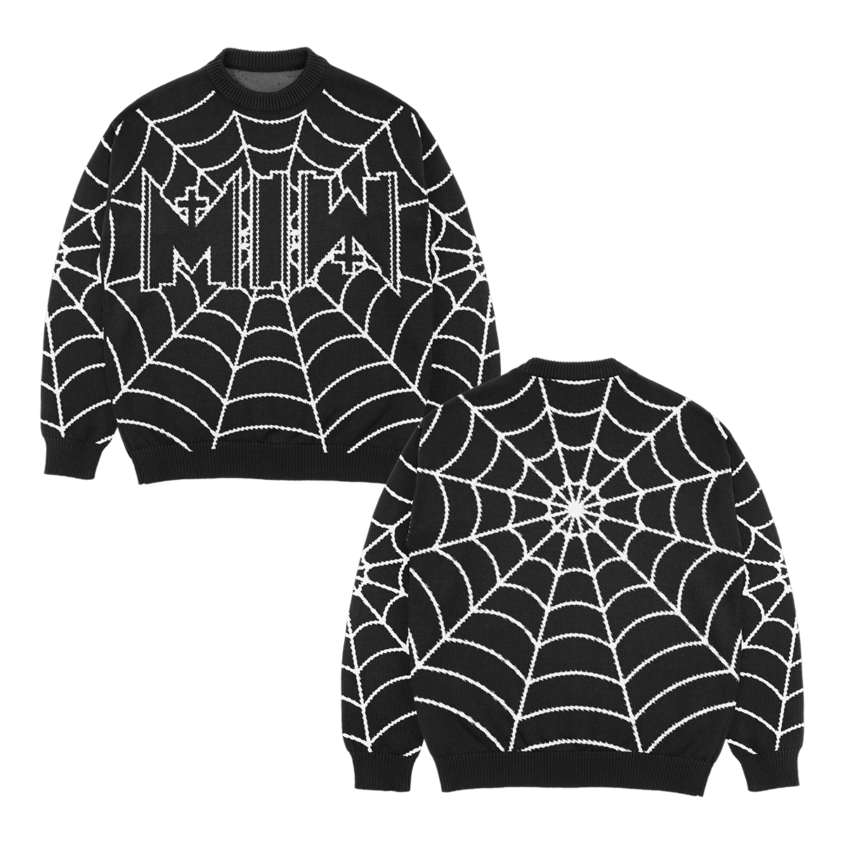 Spiderweb Knit Sweater (Black) – Motionless In White Spiderweb Knit Sweater (Black) – Motionless In White