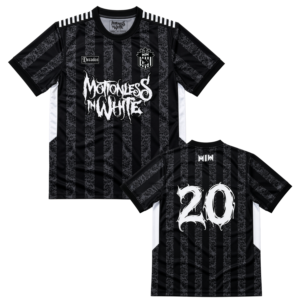Decades Soccer Jersey (Black/White)