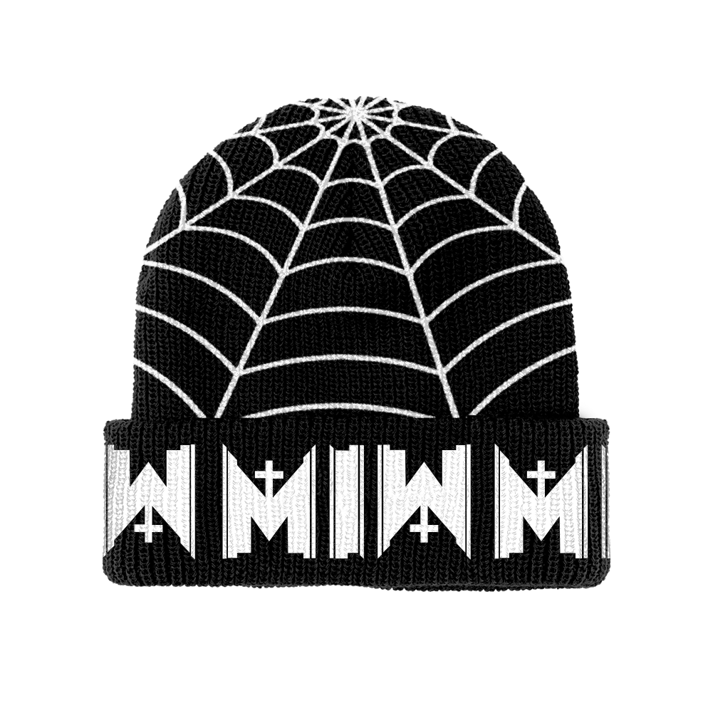 Spiderweb Knit Beanie (Black)