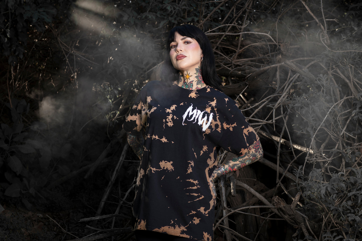 Still Here T-Shirt (Black Bleach Dye)