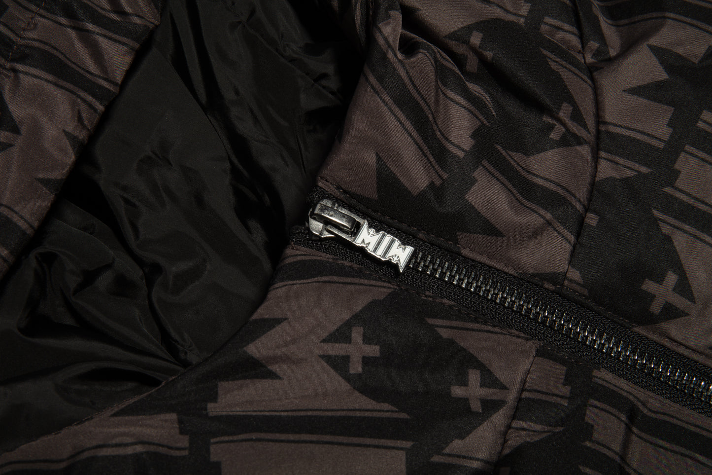 Logo Pattern Down Puffer Jacket (Black)