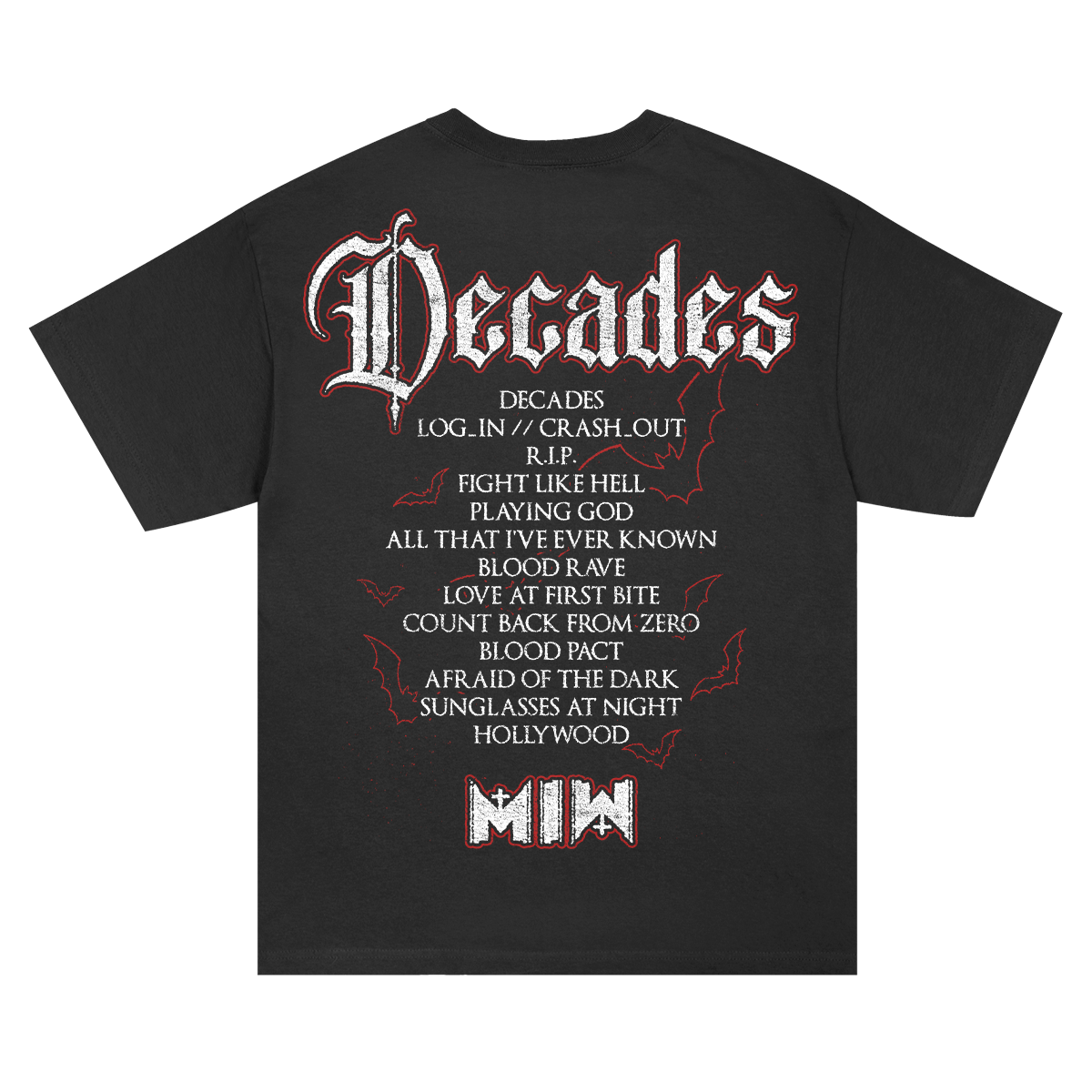 Tracklist Tour Dates T-Shirt (Black)