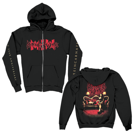 Reincarnate 10 Year Zip Up Hoodie (Black)