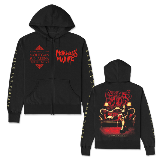 Reincarnate 10 Year Apocalypse Fest Zip Up Hoodie (Black)