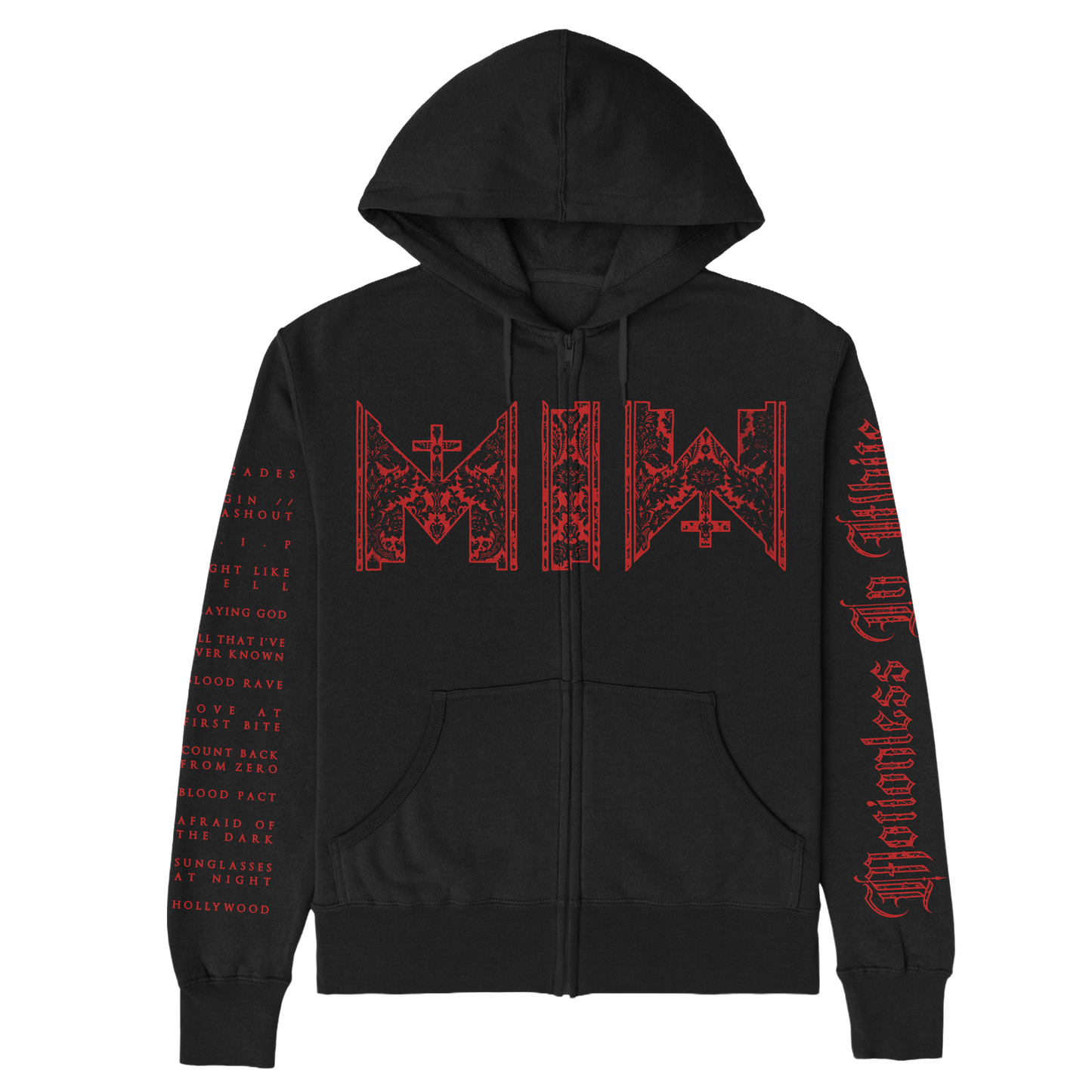 Decades Zip Up Hoodie (Black)