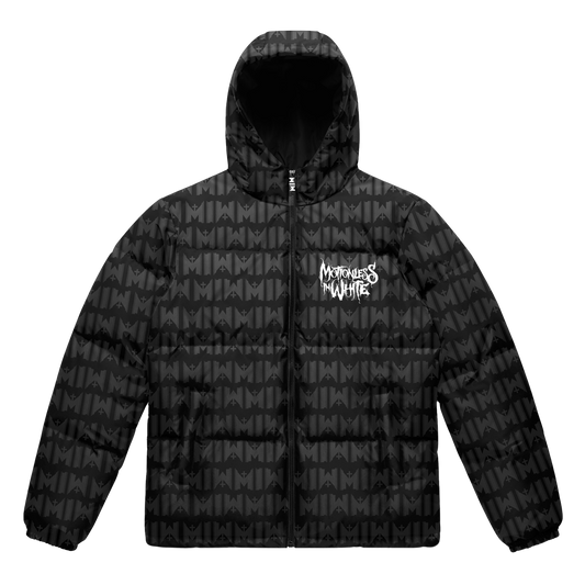 Logo Pattern Down Puffer Jacket (Black)