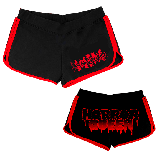 Horror Queen Booty Shorts (Black/Red)