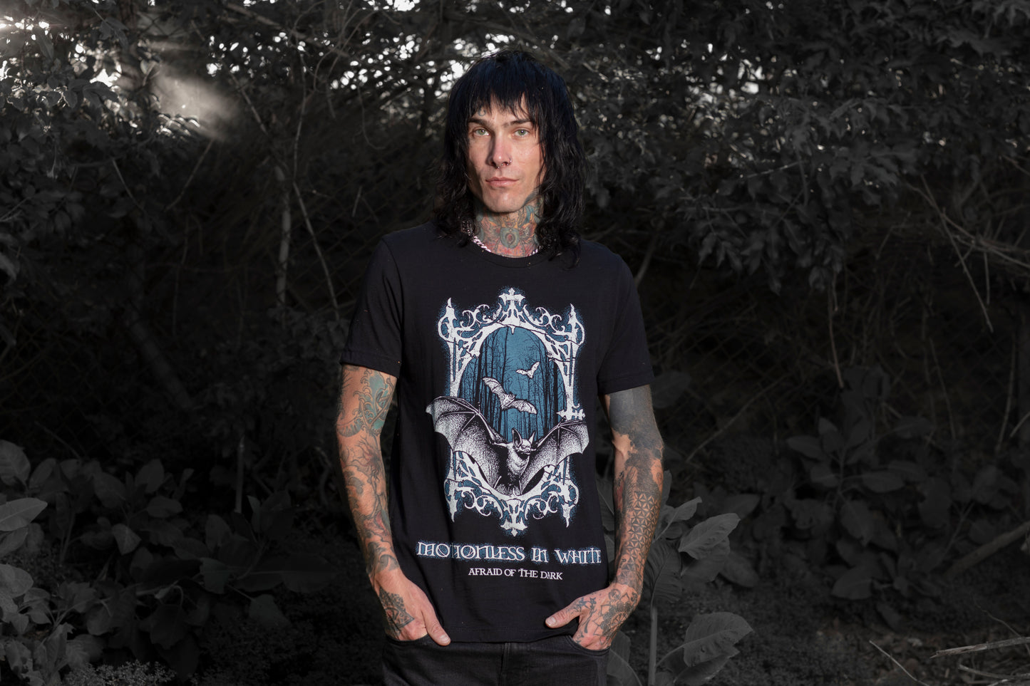 Afraid Of The Dark Bat T-Shirt (Black)