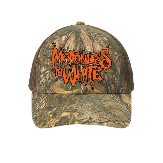 Orange Logo Camo Hat (Real Tree)