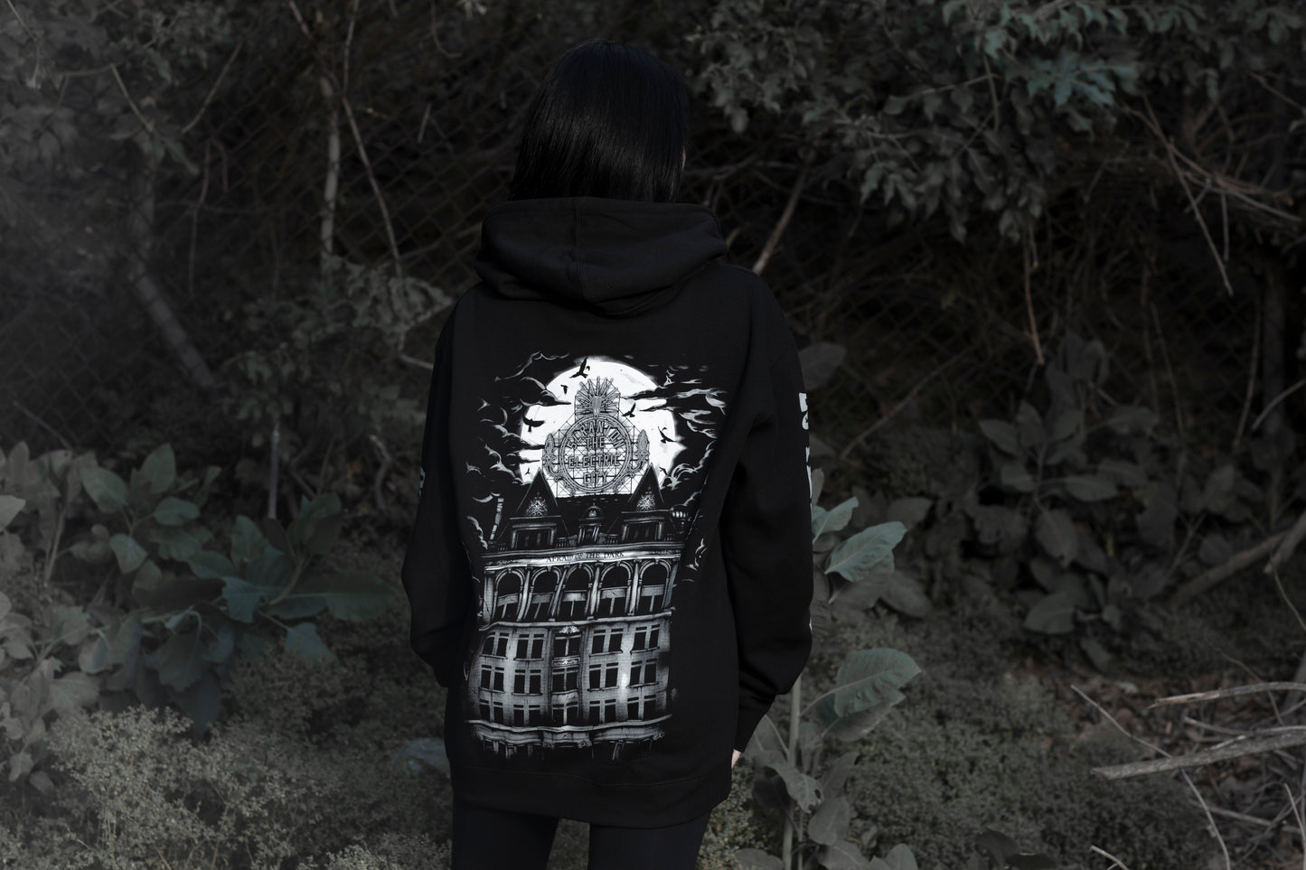 Throwback Logo Zip Up Hoodie (Black)