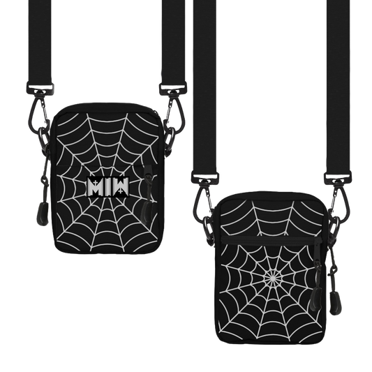 Spider Web Crossbody Bag (Black)