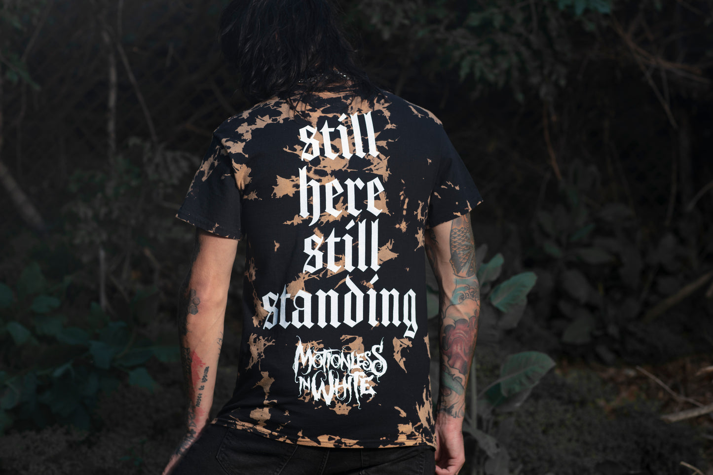 Still Here T-Shirt (Black Bleach Dye)