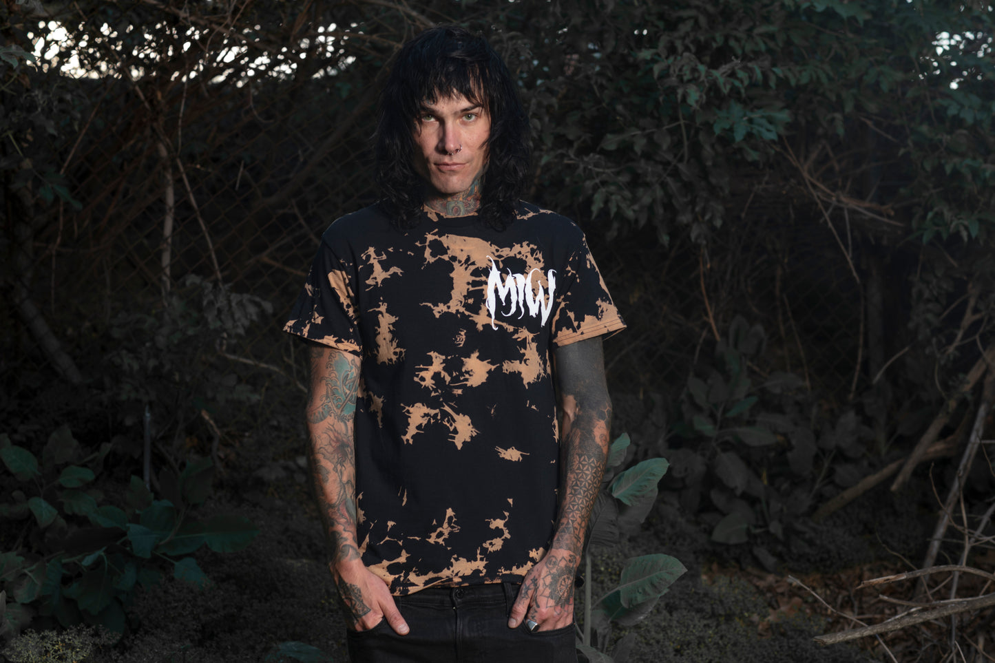 Still Here T-Shirt (Black Bleach Dye)