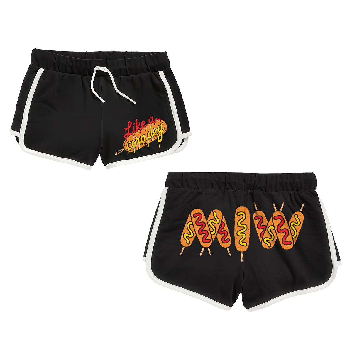 Corndog Shorts (Black/White)